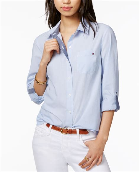 tommy hilfiger striped shirt women's.